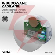 Safe mi czujnik tlenku węgla i dymu - b - 7 lat gwarancji shcs-10d