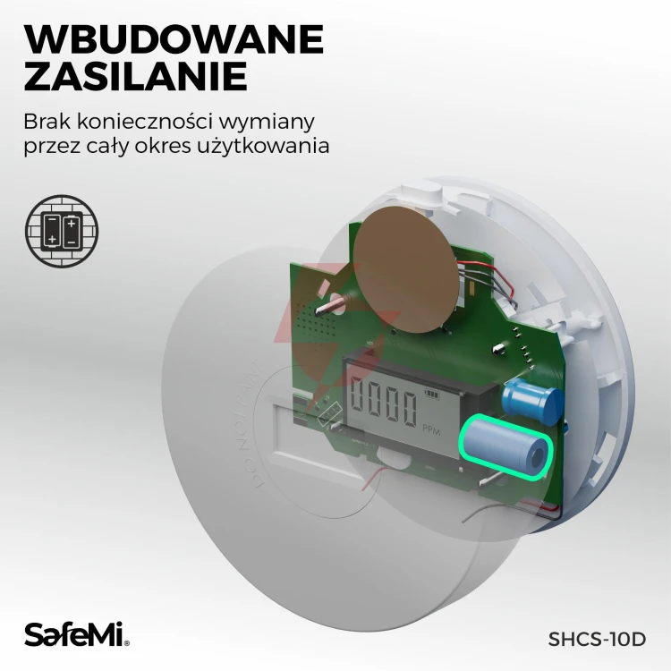 Safe mi czujnik tlenku węgla i dymu - b - 7 lat gwarancji shcs-10d
