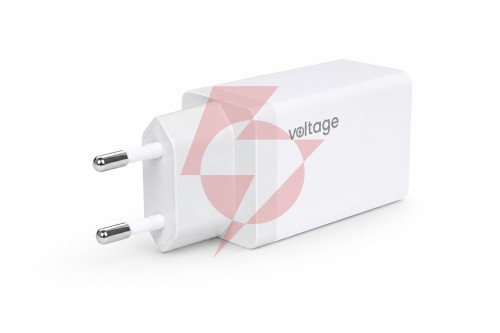 Ładowarka sieciowa voltage gan charger 67w pd 3.0 qc 3.0 usb-a 2x usb-c biała