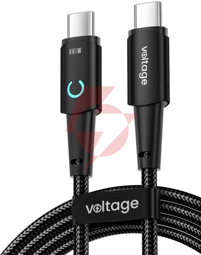 Kabel usb-c / usb-c voltage powerangle 100w pd 100cm czarny