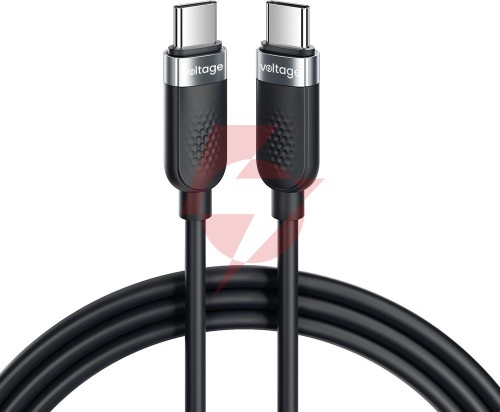 Kabel usb-c / usb-c voltage silicone 100w pd 100cm czarny