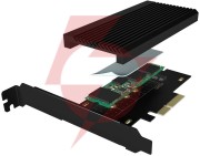 Kontroler icybox  karta pci na m.2 ssd nvme ib-pci208-hs z radiatorem