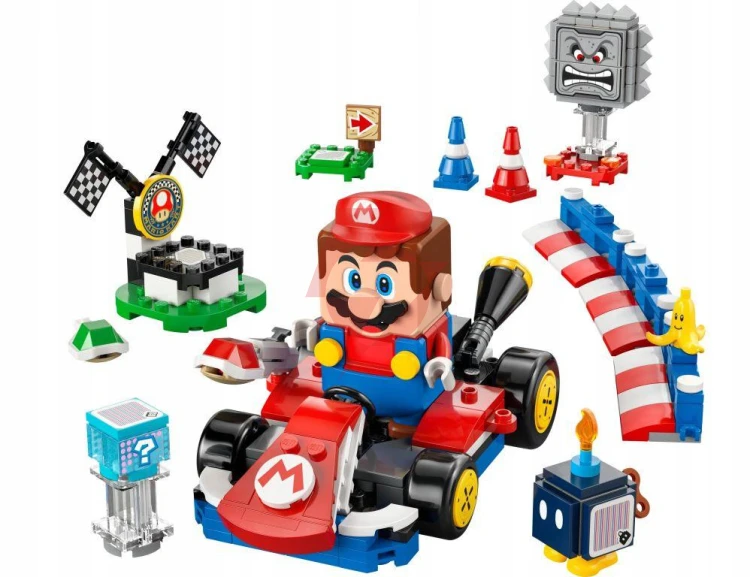 Klocki lego super mario 72043 - mario kart: interaktywna figurka lego mario i standard kart