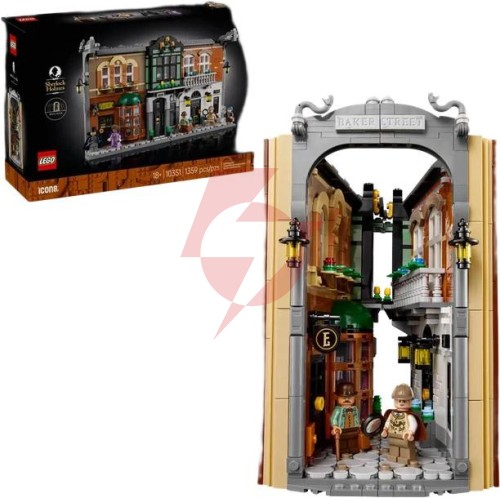 Klocki lego icons - sherlock holmes: book nook