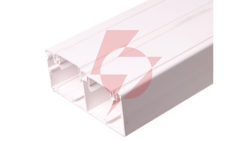 Simon Connect Kanał kablowy dwukomorowy Cabloplus PVC 130x55mm K45 czysta biel TK12102/9 /2m/ /opak.=12mb/