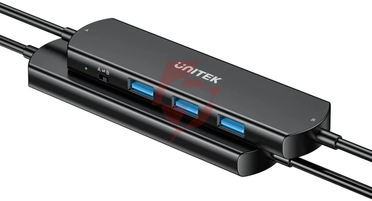Unitek kvm hub 10 gbps – przełączanie między 2 hostami, 3×usb-a