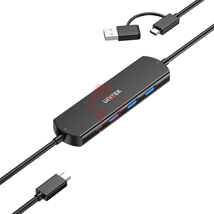 Unitek kvm hub 10 gbps – przełączanie między 2 hostami, 3×usb-a