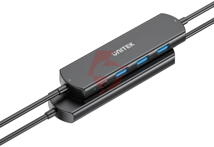Unitek kvm hub 10 gbps – przełączanie między 2 hostami, 3×usb-a
