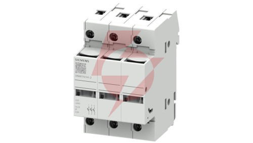 Podstawa bezpiecznikowa do wkładek cylindrycznych 10×38 mm 32A 3P z diodą LED 3NW7034-2