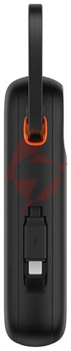 Powerbank baseus qpow 2 10000mah 30w z 2 wbudowanymi kablami usb-c - czarny