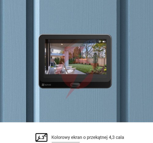 Bezprzewodowy wizjer do drzwi ezviz cp2 2mp srebrny