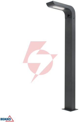 Hybrydowy słupek ogrodowy led bemko solveo 7w 600lm 3000k/4000k/6500k 80cm ip65 dark grey cz.pir