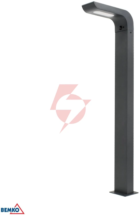 Hybrydowy słupek ogrodowy led bemko solveo 7w 600lm 3000k/4000k/6500k 80cm ip65 dark grey cz.pir