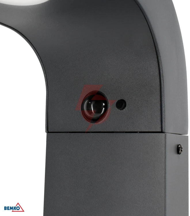 Hybrydowy słupek ogrodowy led bemko solveo 7w 600lm 3000k/4000k/6500k 80cm ip65 dark grey cz.pir