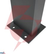 Hybrydowy słupek ogrodowy led bemko solveo 7w 600lm 3000k/4000k/6500k 80cm ip65 dark grey cz.pir