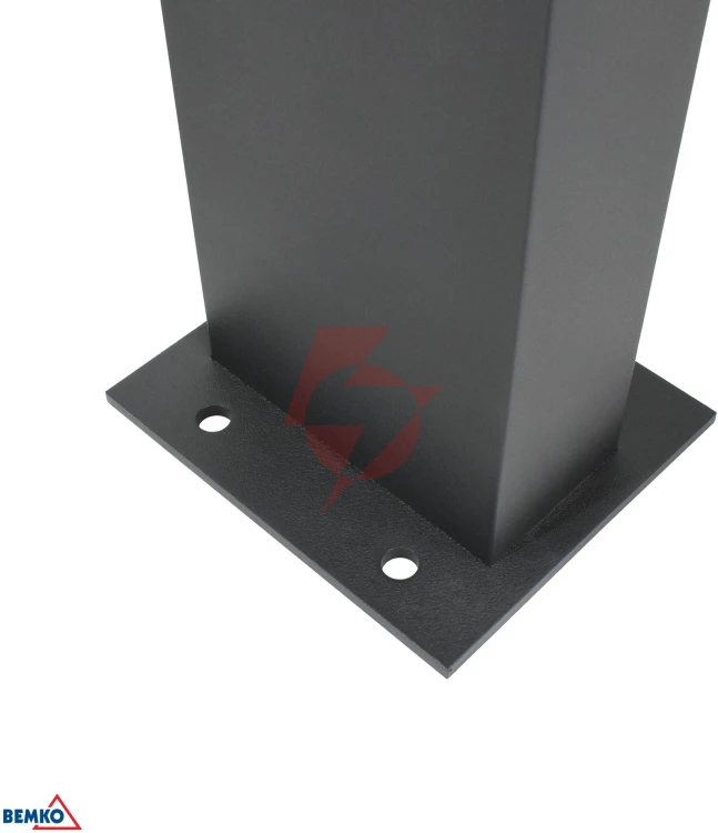 Hybrydowy słupek ogrodowy led bemko solveo 7w 600lm 3000k/4000k/6500k 80cm ip65 dark grey cz.pir