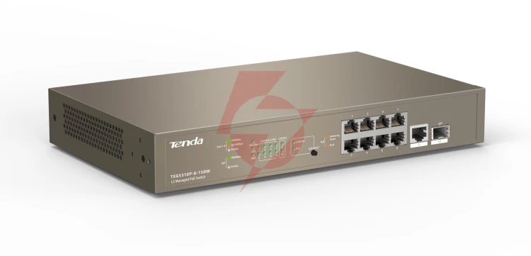 Switch poe tenda zarządzalny l3 teg5310p-8-150w