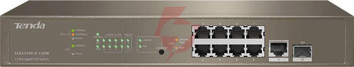 Switch poe tenda zarządzalny l3 teg5310p-8-150w