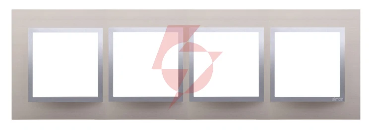 Simon 54 nature satynowy blask metal ramka 4x