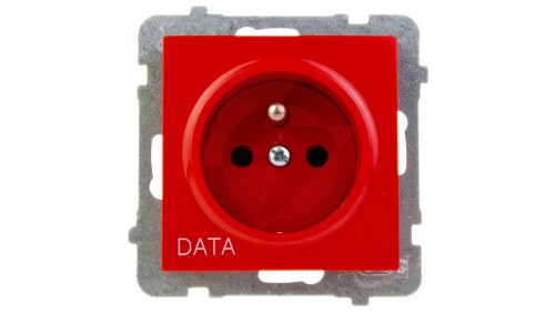 AS Gniazdo pojedyncze z/u DATA czerwone GP-1GZD/m/00