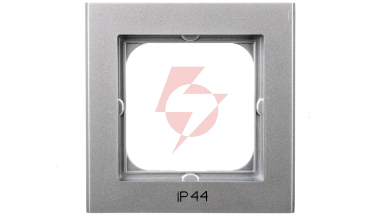 SONATA Ramka pojedyncza do łączników IP44 srebro mat RH-1R/38