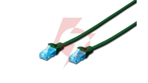 Kabel krosowy (Patch Cord) U/UTP kat.5e zielony 1m DK-1512-010/G