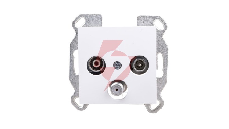 Lumina Gniazdo antenowe RTV-SAT standard białe WL3110
