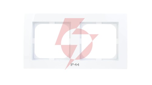 AS Ramka podwójna do łączników IP44 biała RH-2G/00