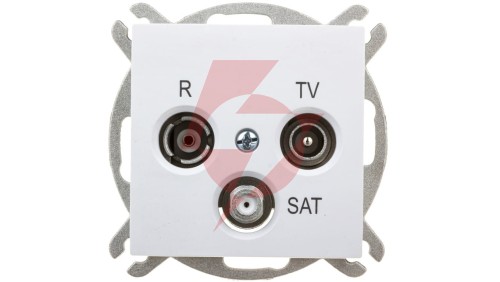 Sentia Gniazdo antenowe RD/TV/SAT końcowe bez ramki IP20 białe 1453-10