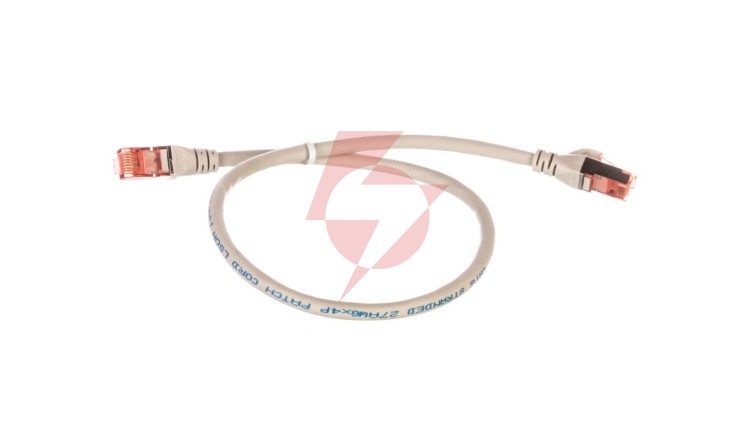 Kabel krosowy (Patch Cord) S/FTP kat.6 szary 0,5m DK-1644-005