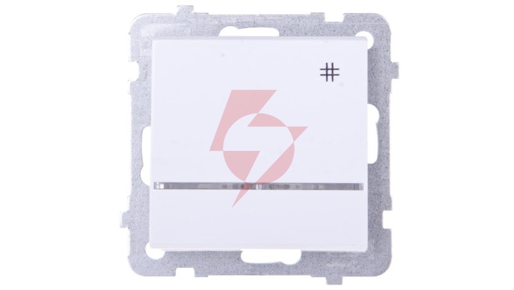 SONATA Łącznik krzyżowy z podświetleniem biały ŁP-4RS/m/00