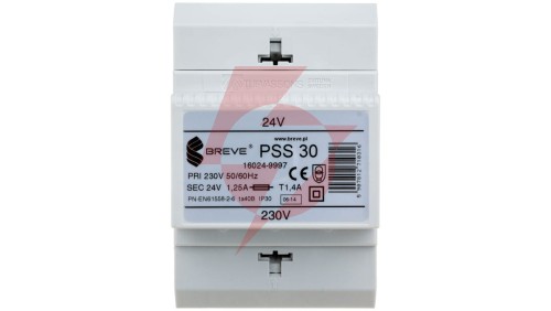 Transformator 1-fazowy modułowy bezpieczeństwa PSS 30 230/ 24V 1,25A, na szynę DIN, IP30, Ta 40, 16024-9997