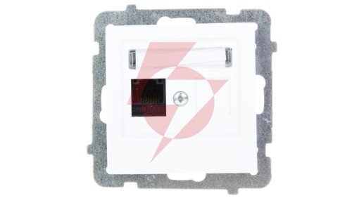 AS Gniazdo komputerowe pojedyncze RJ45 kat.5e MMC białe GPK-1G/K/m/00