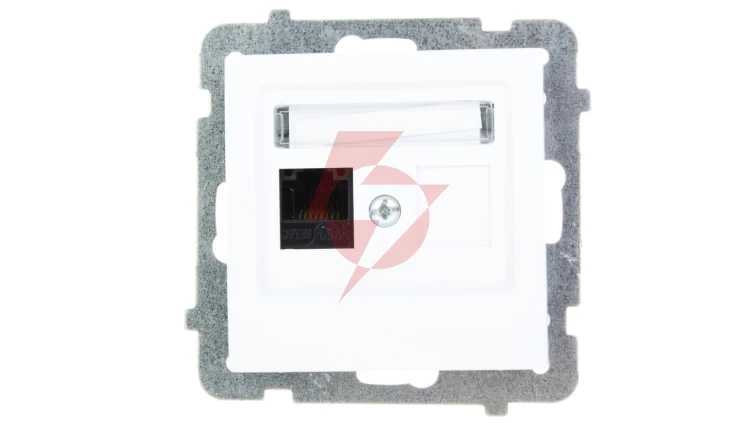 AS Gniazdo komputerowe pojedyncze RJ45 kat.5e MMC białe GPK-1G/K/m/00