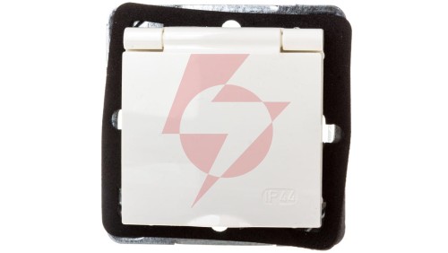 IMPRESJA Gniazdo bryzgoszczelne z/u IP44 klapka ecru GPH-1YZ/m/27/w