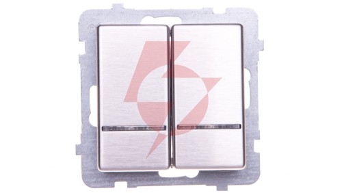 SONATA Łącznik świecznikowy z podświetleniem stal inox ŁP-2RMS/m/37