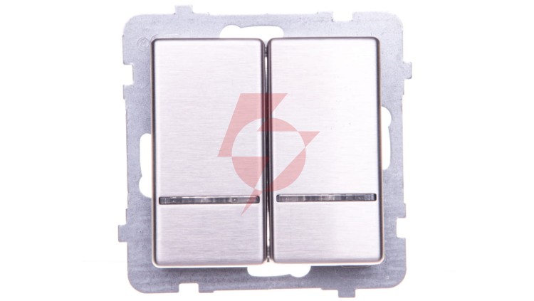 SONATA Łącznik świecznikowy z podświetleniem stal inox ŁP-2RMS/m/37