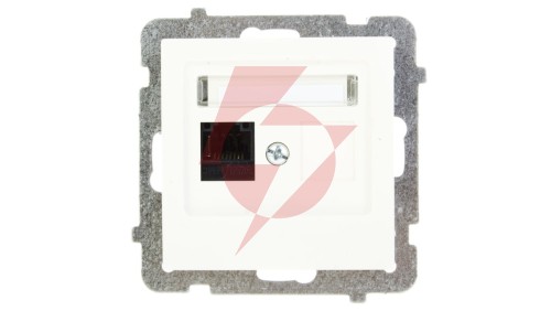 AS Gniazdo komputerowe pojedyncze RJ45 kat.5e MMC ecru GPK-1G/K/m/27