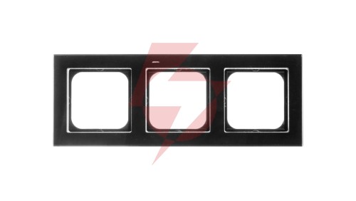 SONATA Ramka potrójna czarne szkło R-3RG/32