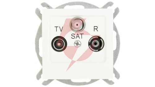 AS Gniazdo antenowe RTV-SAT końcowe ecru GPA-GS/m/27