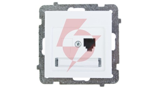AS Gniazdo telefoniczne pojedyncze RJ11 białe GPT-1G/m/00
