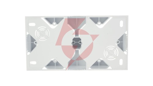 AS Puszka natynkowa podwójna biała PNP-2G/00