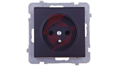 SONATA Gniazdo pojedyncze z/u czarny metalik GP-1RZ/m/33