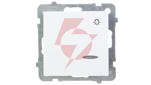 AS Przycisk /światło/ z podświetleniem biały ŁP-5GS/m/00
