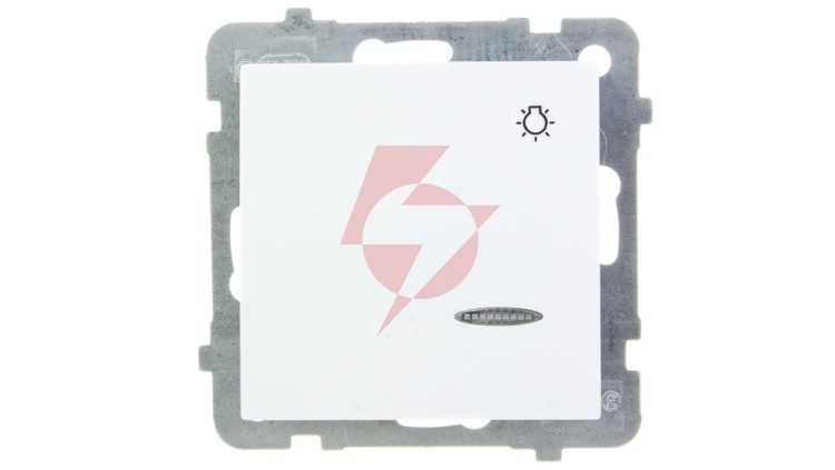 AS Przycisk /światło/ z podświetleniem biały ŁP-5GS/m/00