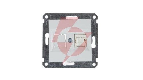 Lumina Gniazdo komputerowe pojedyncze RJ45 Cat.5e UTP białe WL2110