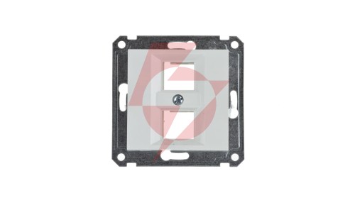 Lumina Płytka podwójna Keystone Jack biała WL2320