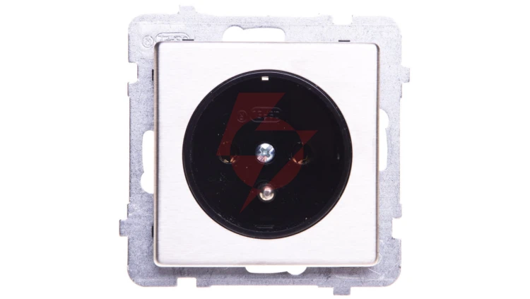 SONATA Gniazdo pojedyncze z/u stal inox GP-1RMZ/m/37