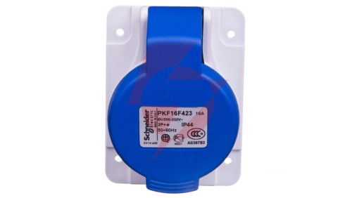 Gniazdo tablicowe 2P+Z 16A niebieskie IP44 PKF16F423