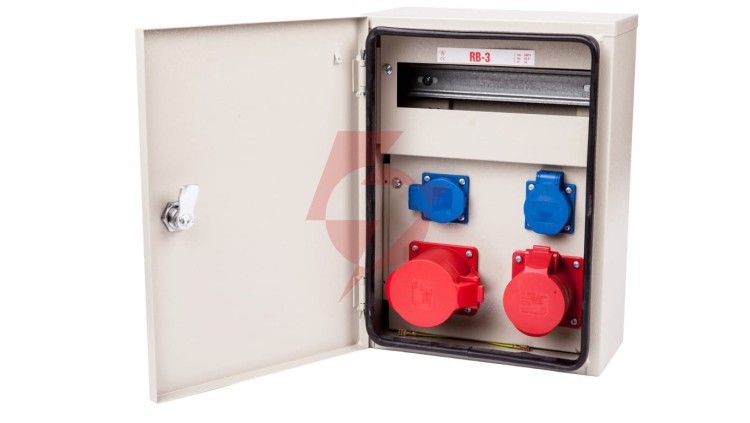 Rozdzielnica budowlana 11 modułów 16A/5P + 32A/5P + 2 X 2P+Z 230V IP54 RB-3